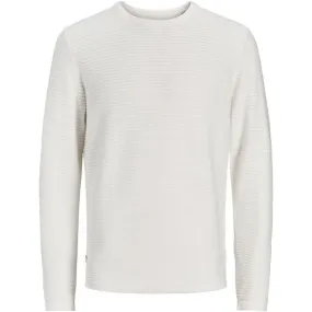 12190657 JJEWIND KNIT CREW NECK NOOS CLOUD DANCER