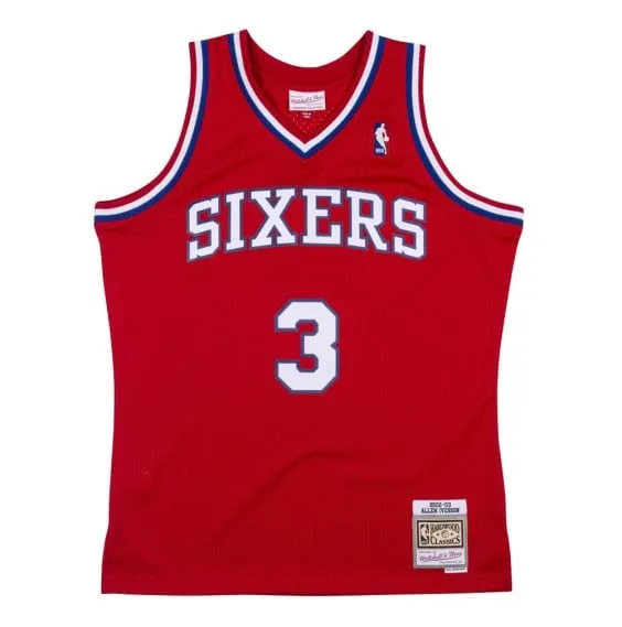 ALLEN IVERSON PHILADELPHIA 76ERS 0203 RED RETRO SWINGMAN