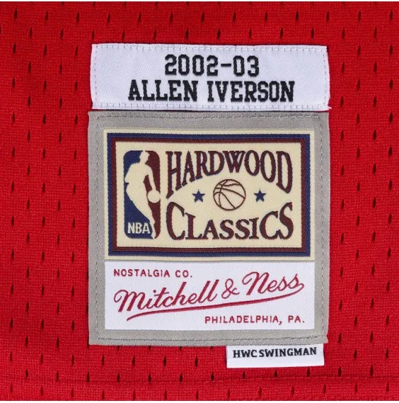 ALLEN IVERSON PHILADELPHIA 76ERS 0203 RED RETRO SWINGMAN