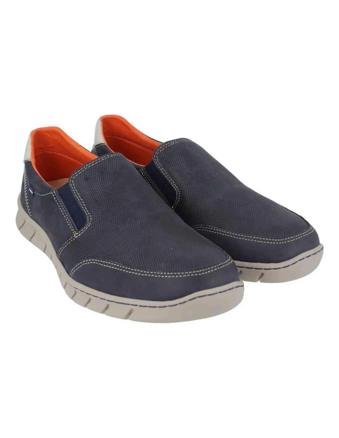 Baerchi - Zapato Casual Elásticos Gabón Marino