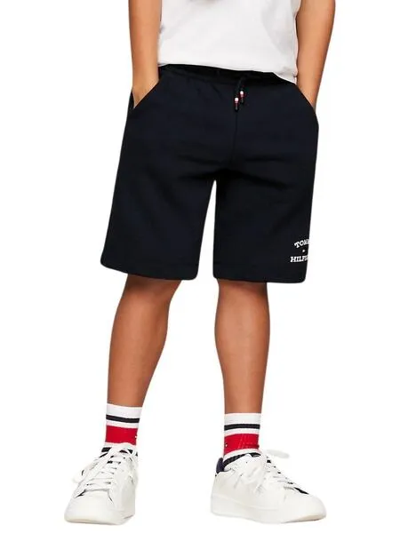 Bermudas Tommy Hilfiger TH Logo Marino Para Niño