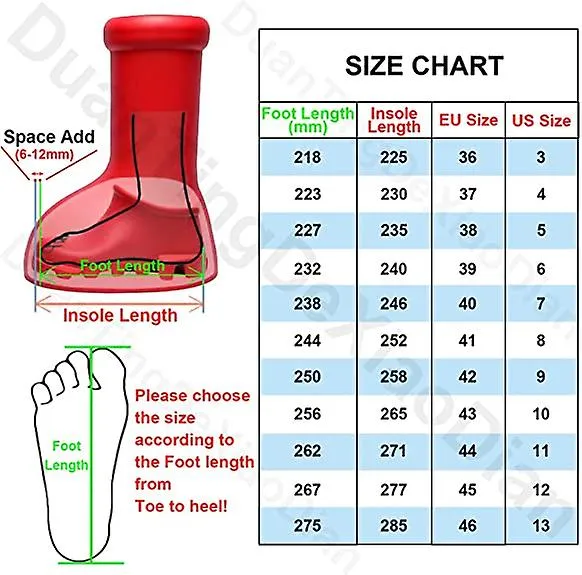 Big Red Boot Astro Boy Fashion Trend Creative Big Red Shoes Unisex Rain Boots