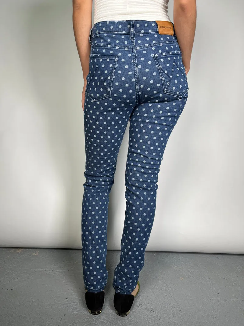 BIMBA Y LOLA Pantalón Denim Puntos