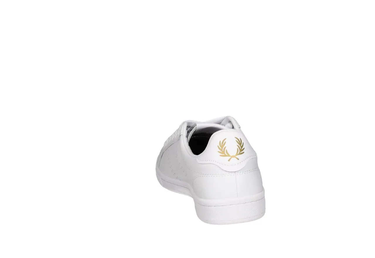 Blucher Piel Blanco Logo Dorado