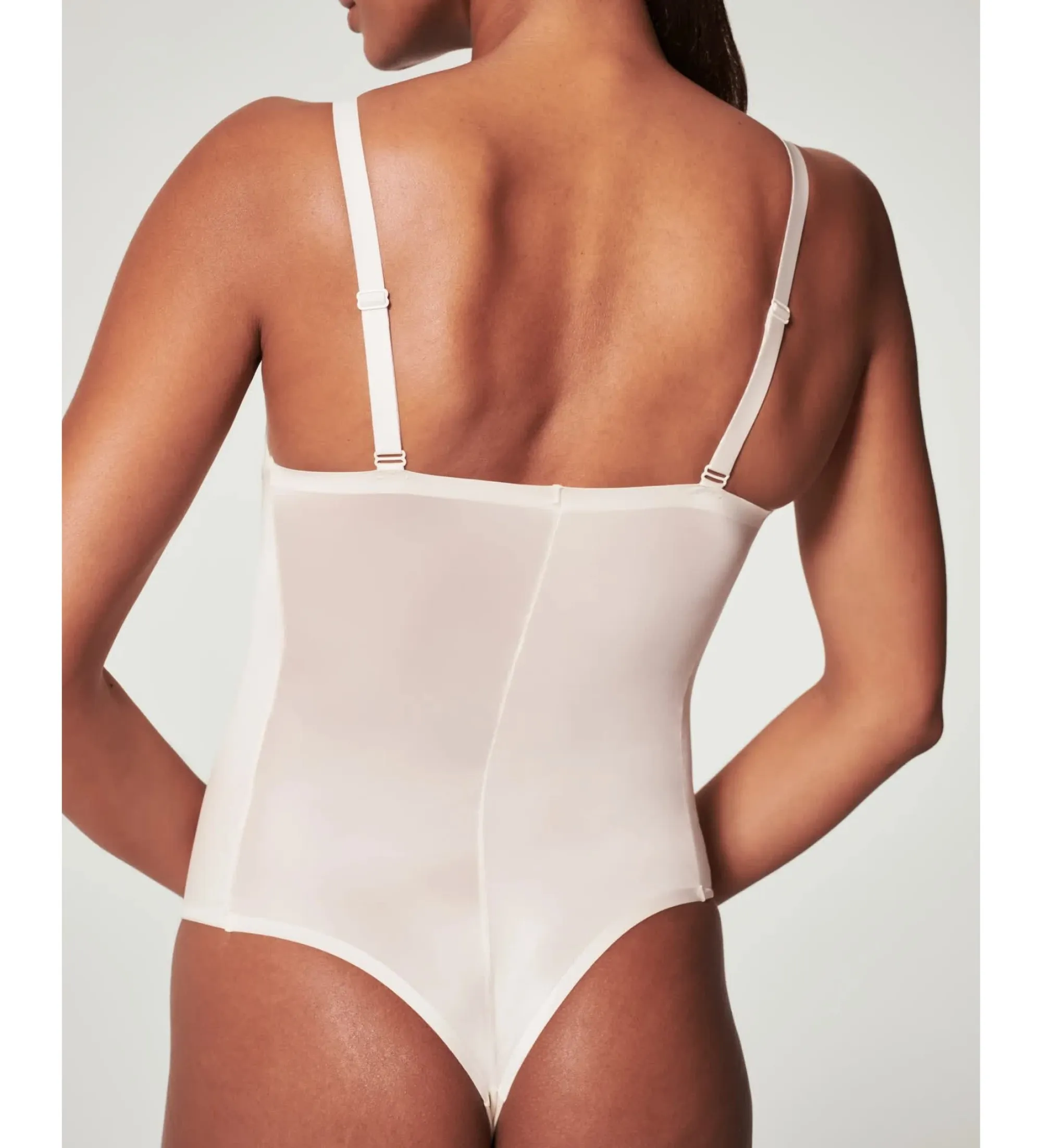 Body Shaping Satin tanga moldeador blanco