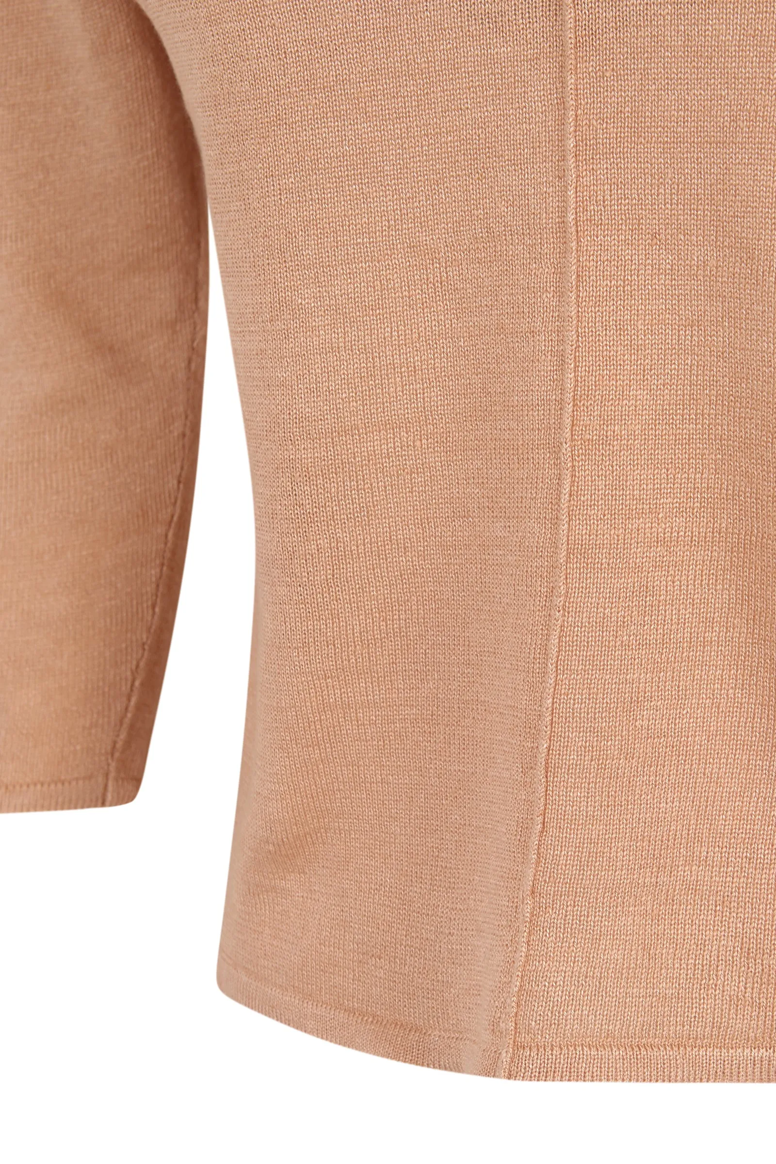 Botanica, light peach linen knit sweater