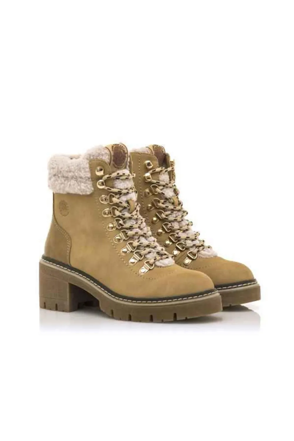 botas mujer mustang Doris High beige 50386