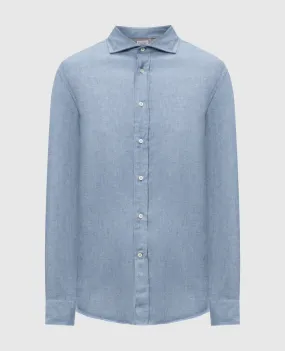 Brunello Cucinelli Blue patterned shirt