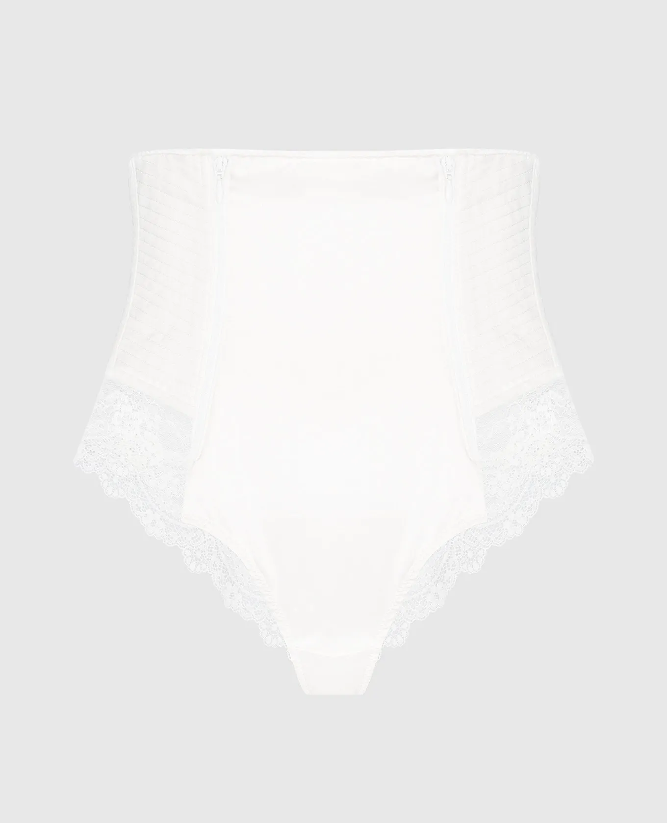 Cadolle White high rise panties with lace