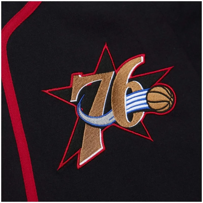 Camisa Mitchell & Ness Fashio Cotton Button Front Philadelphia 76Ers