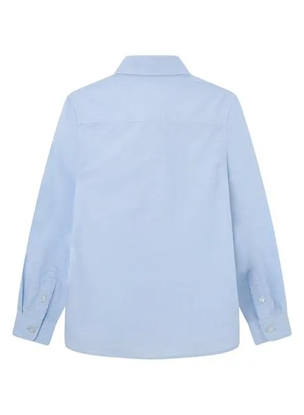 Camisa Pepe Jeans Divoll Oxford Azul Para Niño