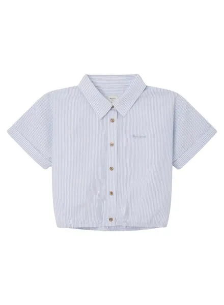 Camisa Pepe Jeans Olympia Rayas Azul Para Niña