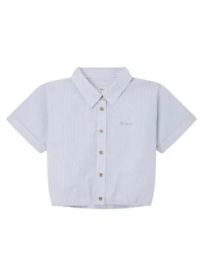 Camisa Pepe Jeans Olympia Rayas Azul Para Niña