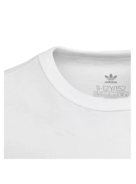 camiseta adidas tee rosa blanco para niña