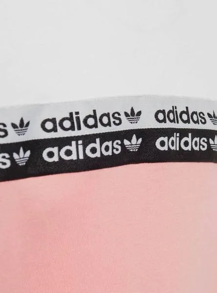 camiseta adidas tee rosa blanco para niña