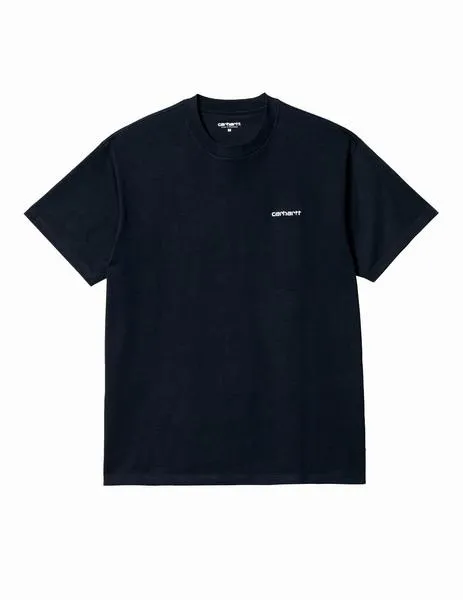 CAMISETA CARHARTT SCRIPT EMBROIDERY  ATOM BLUE / WHITE