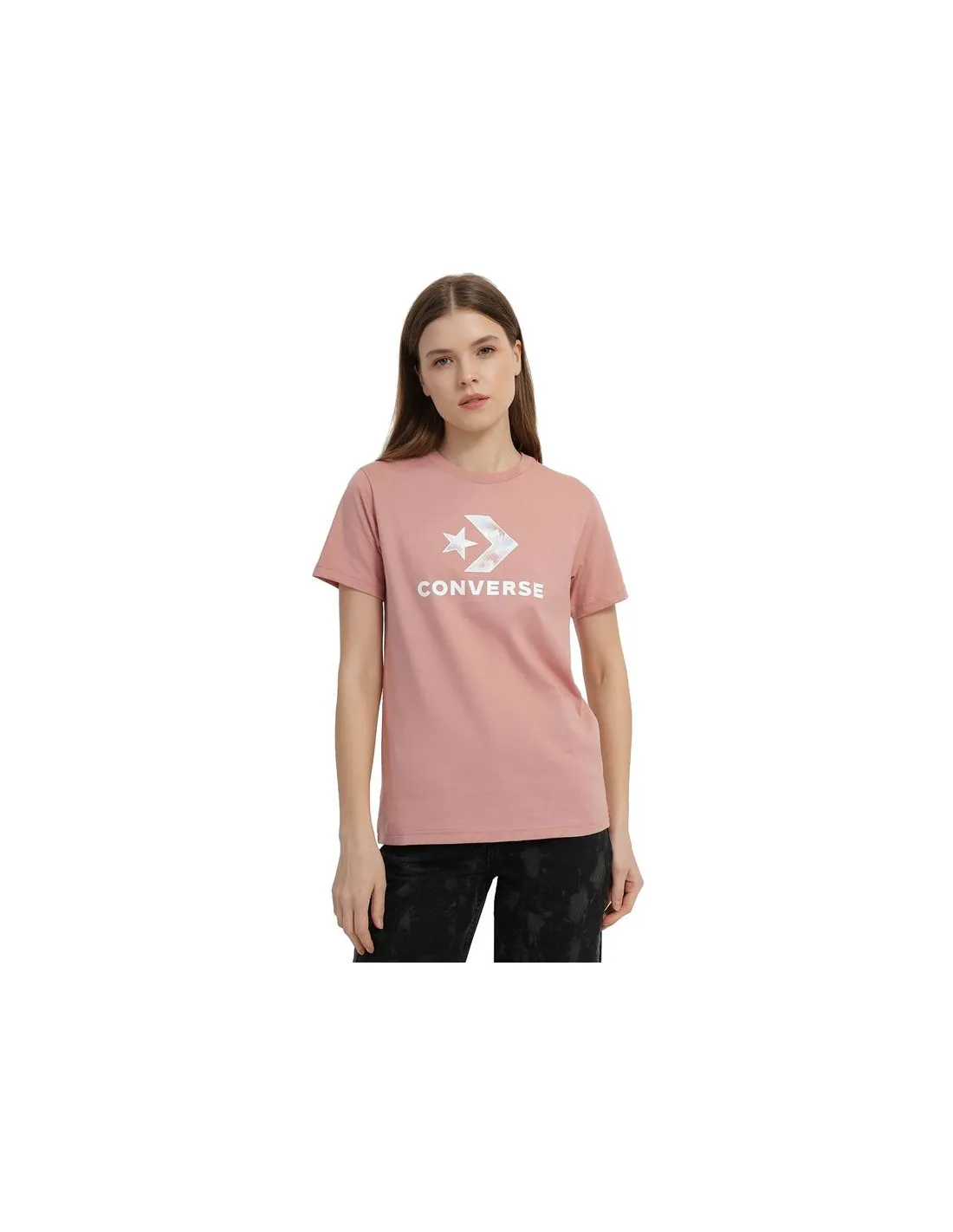 Camiseta Converse Seasonal Star Chevron Beige Mujer