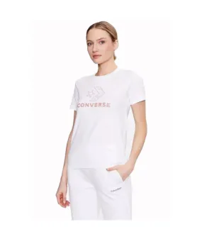 Camiseta Converse Seasonal Star Chevron Blanco Mujer