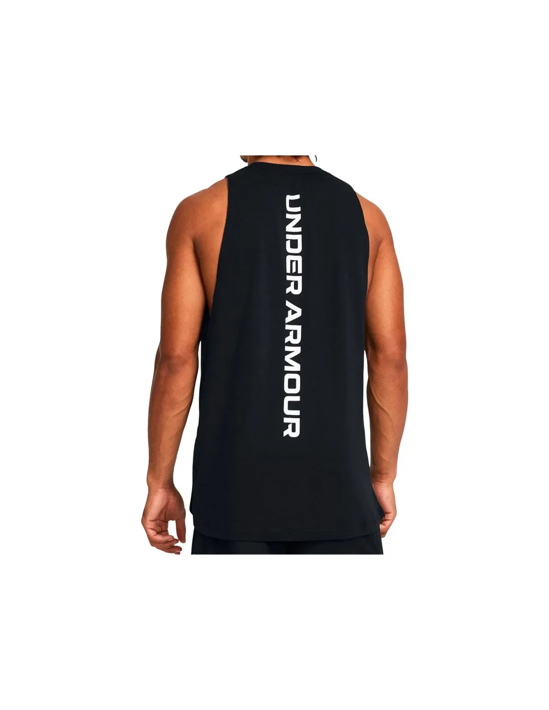 Camiseta de Baloncesto Under Armour BASELINE COTTON TANK Hombre Negro