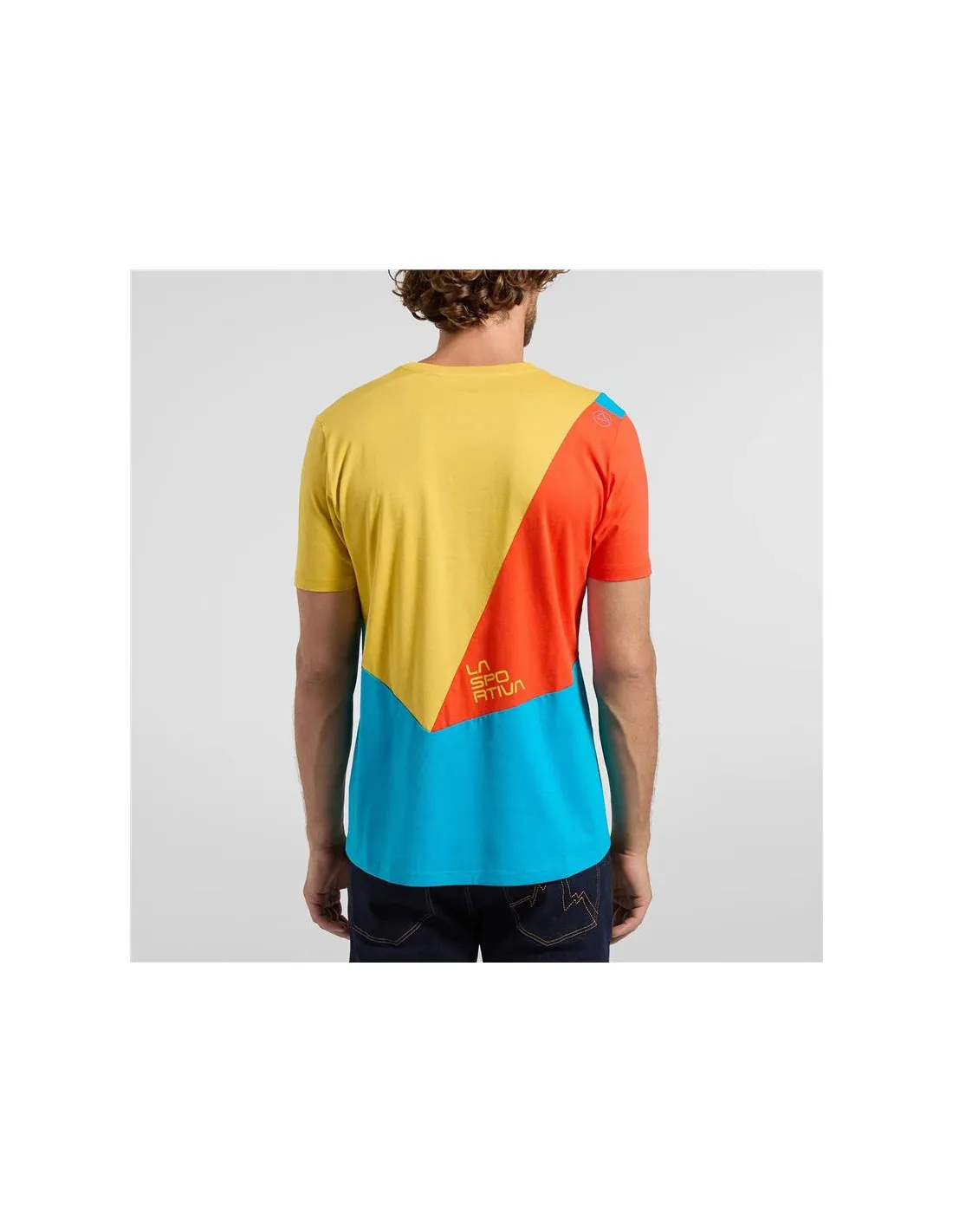 Camiseta de Escalada La Sportiva Dude Hombre Azul/Amarillo