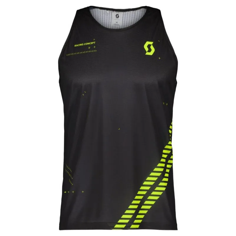 Camiseta de tirantes para hombre Scott RC Run (negro/amarillo)