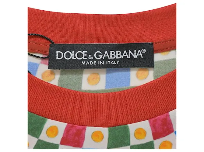 Camiseta estampada Dolce & Gabbana en seda multicolor 