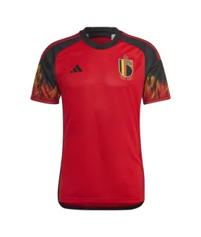 Camiseta fútbol Adidas primera equipación Bélgica 22 rojo para hombre