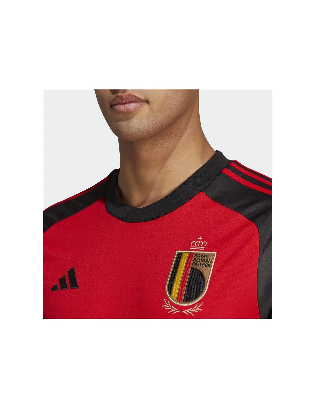 Camiseta fútbol Adidas primera equipación Bélgica 22 rojo para hombre