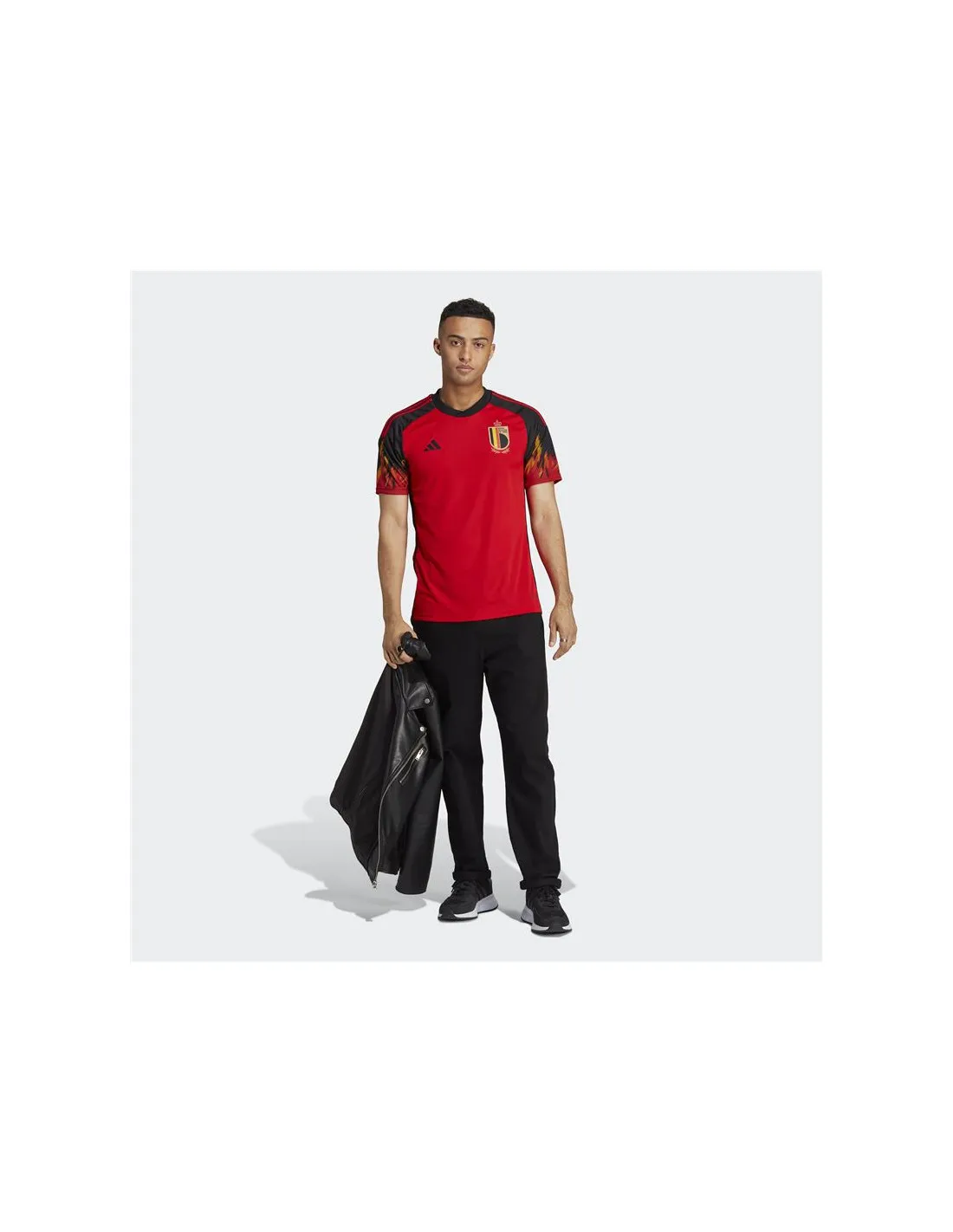 Camiseta fútbol Adidas primera equipación Bélgica 22 rojo para hombre