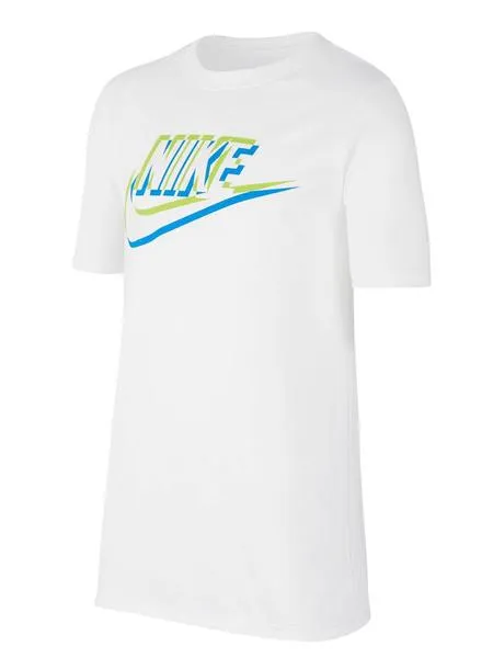 camiseta nike blanco/verde niño