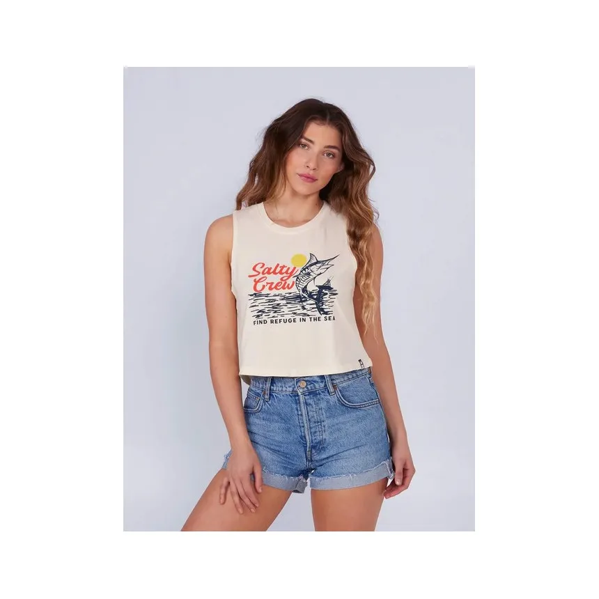 Camiseta Salty Crew Jackpot Cropped Para Mujer