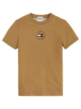 Camiseta Tommy Hilfiger Heritage Marrón Para Niño