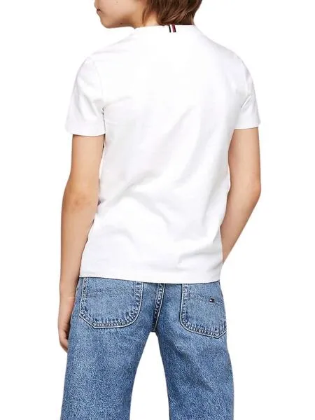 Camiseta Tommy Hilfiger Monotype Blanco Para Niño