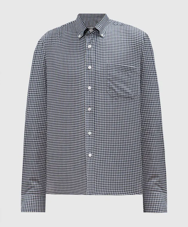 Canali Gray checked shirt