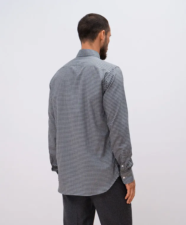 Canali Gray checked shirt