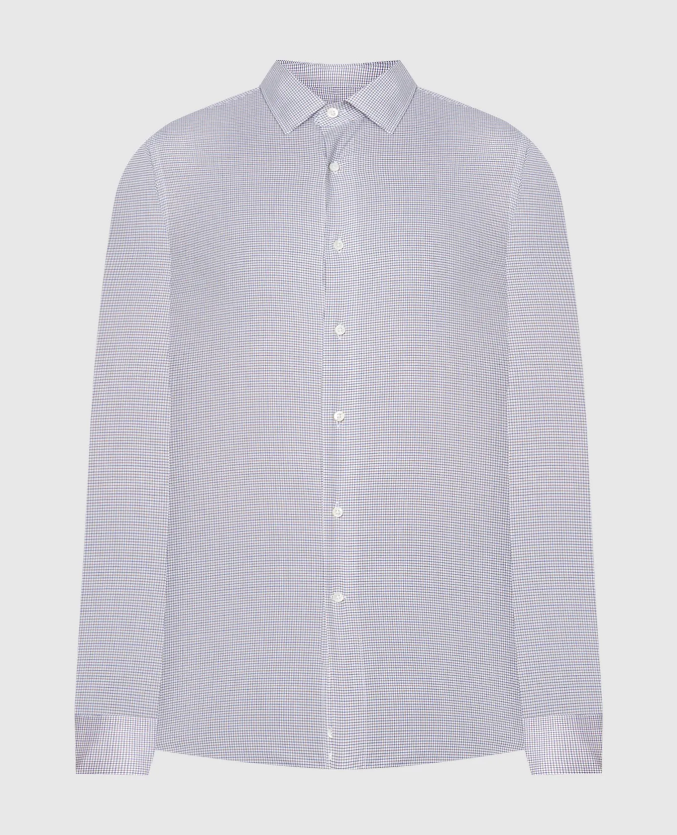 Canali White checked shirt