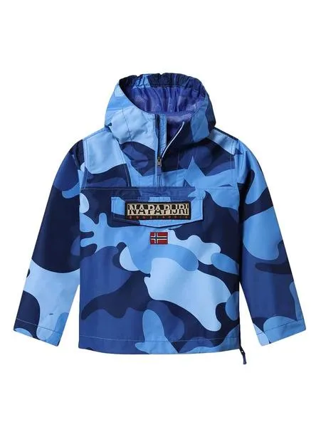 cazadora napapijri rainforest camo azul para niño