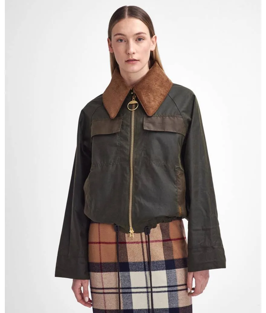 Chaqueta Barbour beauly wax olive beech