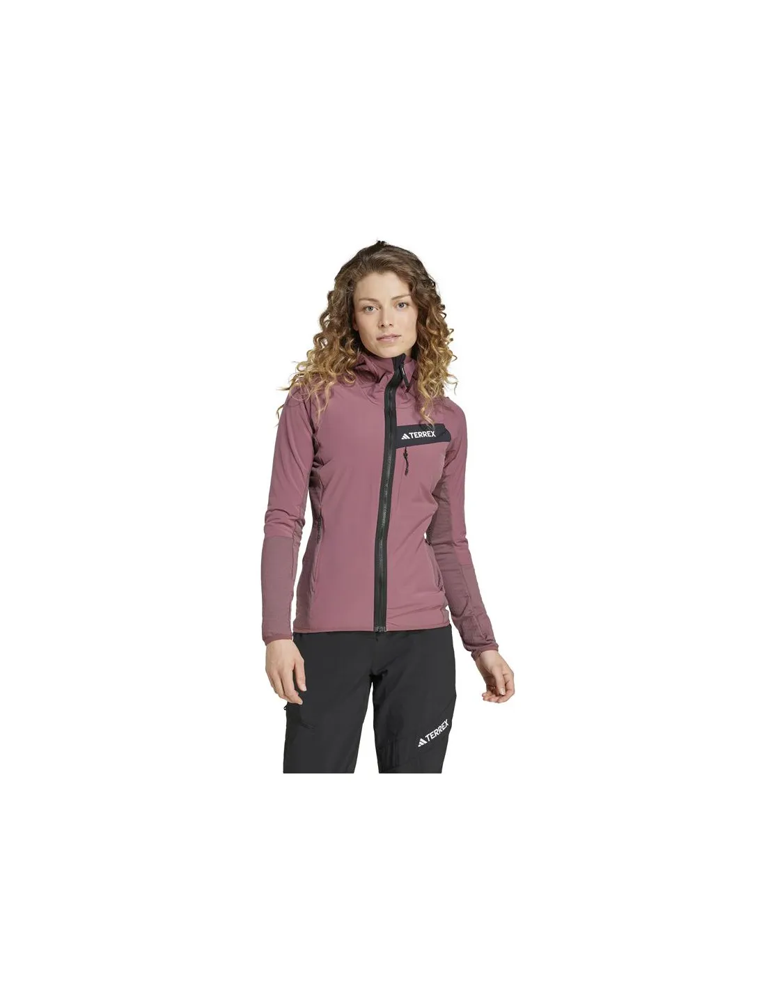 Chaqueta de Montaña adidas Terrex Techrock Wind Mujer Granate