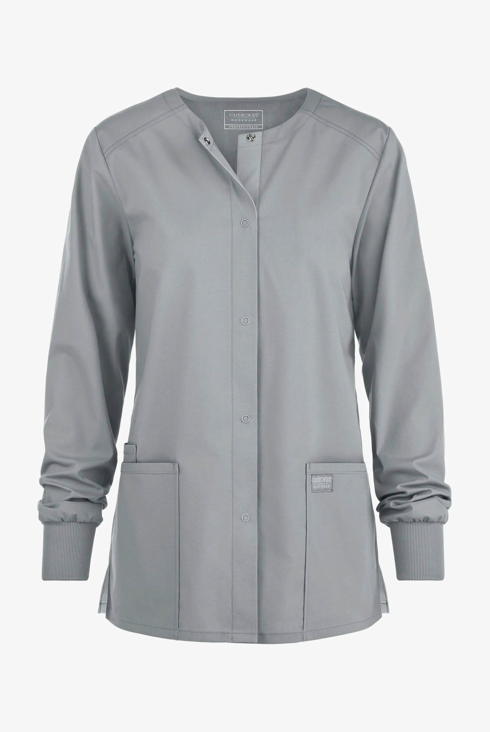 Chaqueta médica Cherokee Workwear Professionals con botones a presión y 3 bolsillos para mujer