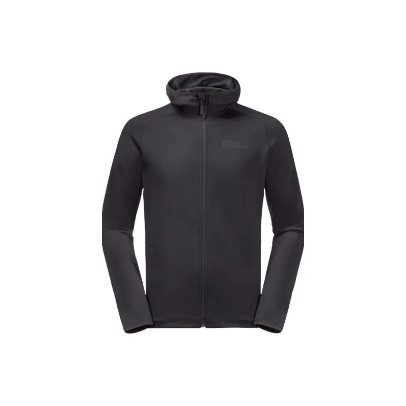 Chaqueta polar JACK WOLSKINS BAISELBERG HOODED FZ (Negro) para hombre