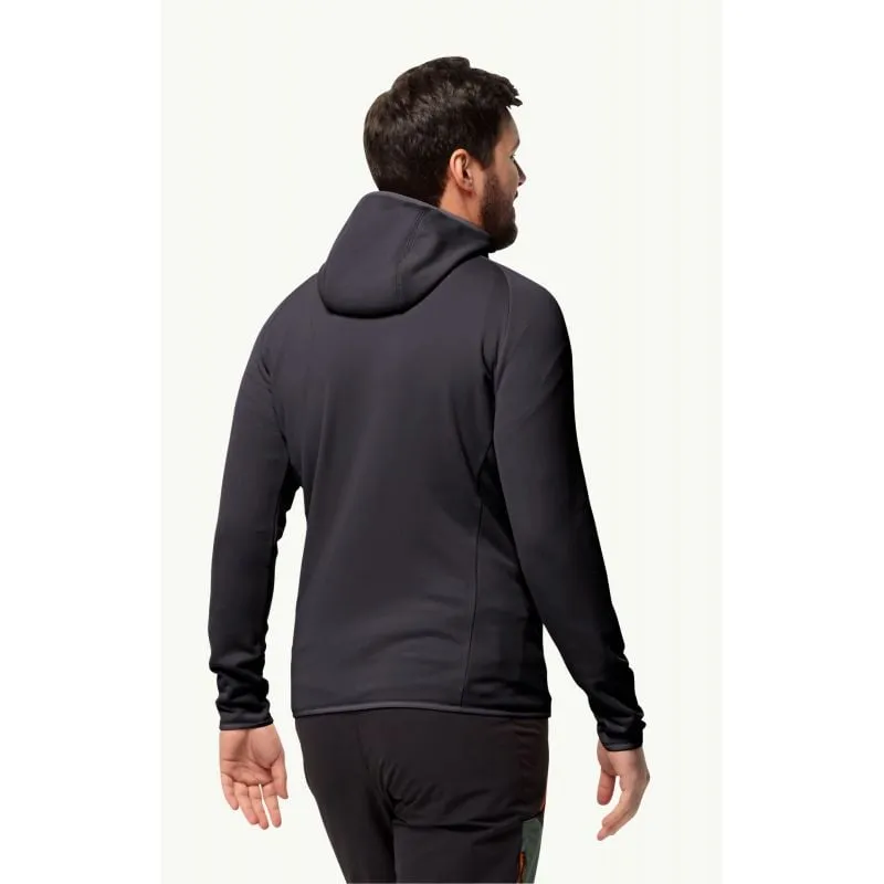 Chaqueta polar JACK WOLSKINS BAISELBERG HOODED FZ (Negro) para hombre