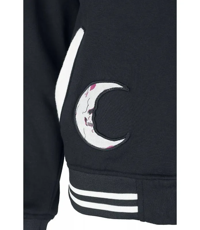 Chaqueta Under The Moon Varsity Chica Universitaria Negra Innocent