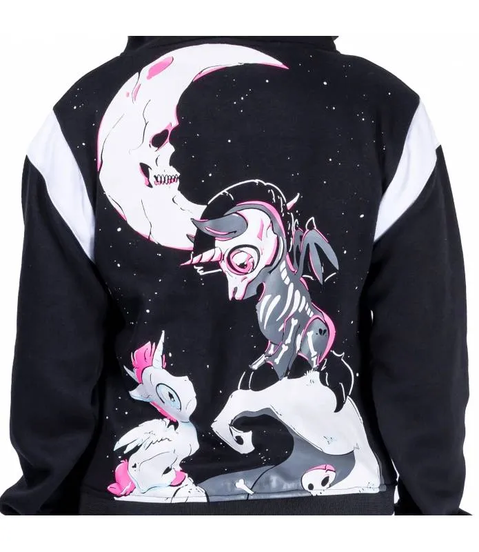 Chaqueta Under The Moon Varsity Chica Universitaria Negra Innocent