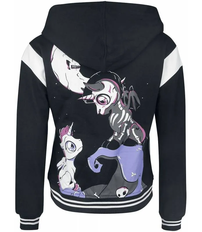 Chaqueta Under The Moon Varsity Chica Universitaria Negra Innocent