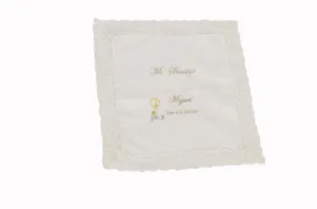 Christening handkerchief or towel embroidered with the name