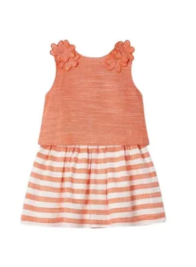 Conjunto Mayoral Falda Rayas Naranja Para Niña