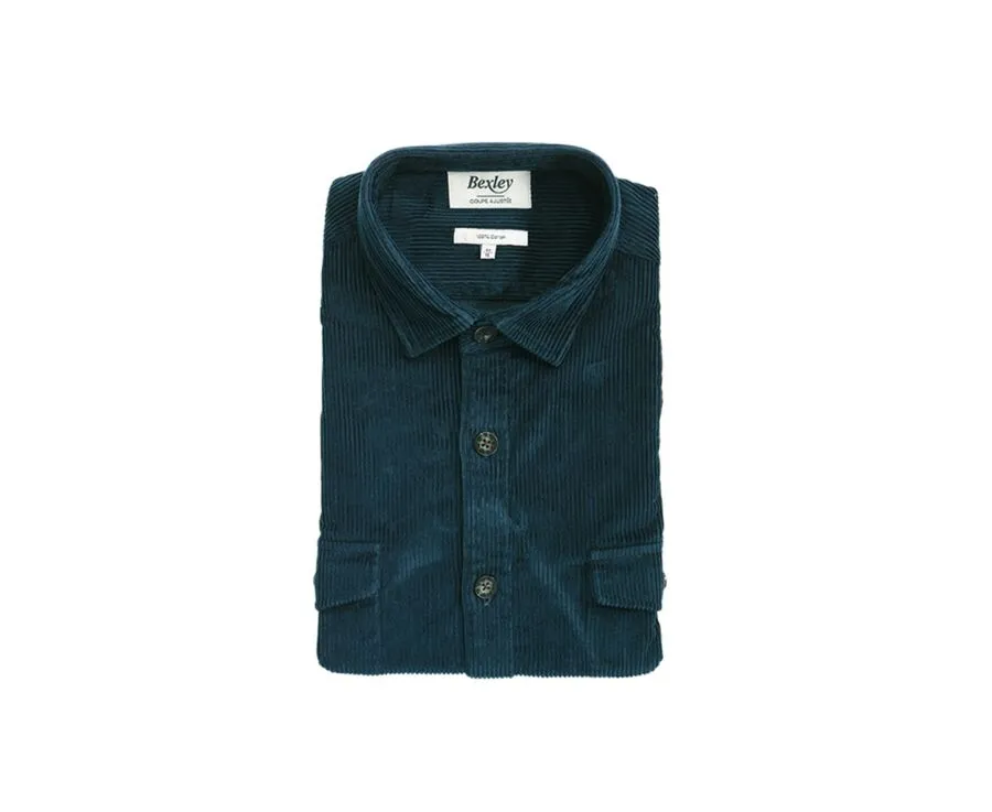 DARK GREEN CORDUROY OVER SHIRT  VICTORIN