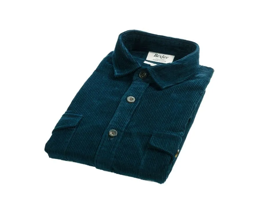 DARK GREEN CORDUROY OVER SHIRT  VICTORIN