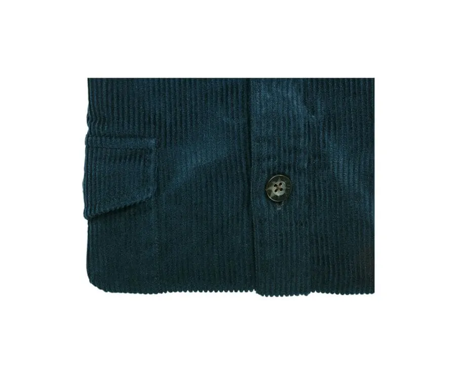 DARK GREEN CORDUROY OVER SHIRT  VICTORIN